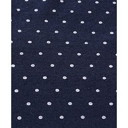 Babyhug Terry Knit Towel Polka Dot Print L 76 X B 76 cm- Navy Blue