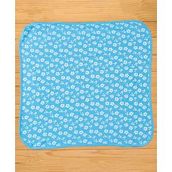Babyhug Terry Knit Towel Floral L 76 X B 76 cm- Blue