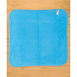 Babyhug Terry Knit Towel Floral L 76 X B 76 cm- Blue