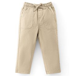 Babyhug Cotton Woven Full Shirt & Trouser Set Dino Printed - Blue & Beige