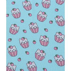 Babyhug Terry Knit Hooded Bath Towel with Kitty Print L 72 x B 72 cm - Blue