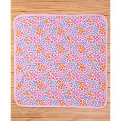 Babyhug Terry Knit Hooded Bath Towel Floral Print L 72 x B 72 cm - Pink