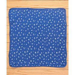 Babyhug Terry Knit Hooded Bath Towel Helmet Print L 72 x B 72 cm - Blue