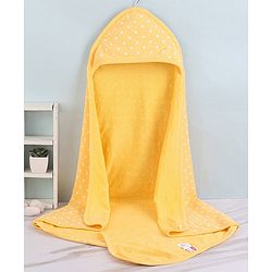 Babyhug Terry Knit Hooded Bath Towel Star Print L 72 x B 72 cm - Orange