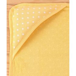 Babyhug Terry Knit Hooded Bath Towel Star Print L 72 x B 72 cm - Orange