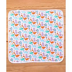 Babyhug Terry Knit Hooded Bath Towel Dino Print L 76 x B 76 cm - Multicolour