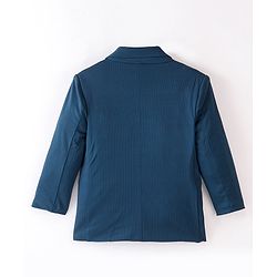 Babyhug Full Sleeves Party Wear Blazer - Dark Blue