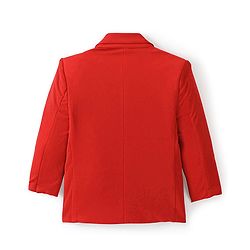 Babyhug Full Sleeves Party Wear Blazer Solid Colour - Red