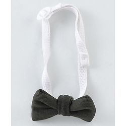 Babyhug Woven Full Sleeves Party Wear Shirt & Trouser with Bow & Suspender Music Notes Print - White & Olive