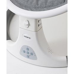 Babyhug Electric Rocker with Mosquito Net Baby Swing Cradle with Remote & 5 Modes of Speed Safety Belt  & Music- Grey