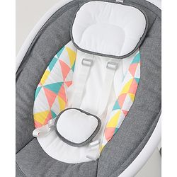 Babyhug Electric Rocker with Mosquito Net Baby Swing Cradle with Remote & 5 Modes of Speed Safety Belt  & Music- Grey