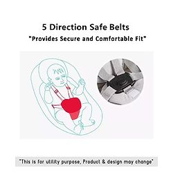 Babyhug Electric Rocker with Mosquito Net Baby Swing Cradle with Remote & 5 Modes of Speed Safety Belt  & Music- Grey