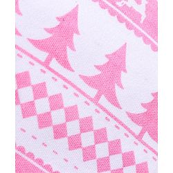 Babyhug 100% Cotton Knit Tree Print Cap Mittens & Booties - Pink