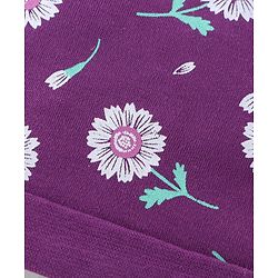 Babyhug 100% Cotton Knit Cap Floral Print Pack of 2 - Multicolour