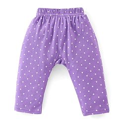 Babyhug Cotton Full Length Diaper Pants Star & Deer Print Pack Of 3 - Maroon Purple & Blue