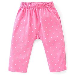 Babyhug Cotton Knit Anti Bacterial Full Length Diaper Pants Unicorn Printed Pack of 3 - Pink & Purple