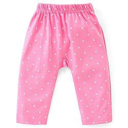 Babyhug Cotton Knit Anti Bacterial Full Length Diaper Pants Unicorn Printed Pack of 3 - Pink & Purple