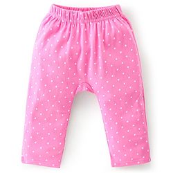 Babyhug Cotton Knit Full Length Diaper Leggings Floral Printed Pack of 3 - Pink Maroon & Purple