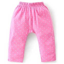 Babyhug Cotton Knit Full Length Diaper Leggings Floral Printed Pack of 3 - Pink Maroon & Purple