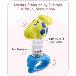 Babyhug Rattle with Beads (Color may vary)