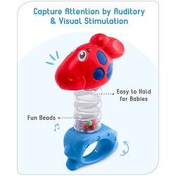 Babyhug Rattle with Beads (color may vary)