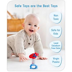 Babyhug Rattle with Beads (color may vary)