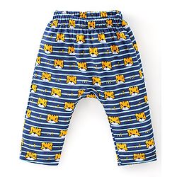 Babyhug Full Length Diaper Leggings Pack of 3 Tiger Printed - Blue & Yellow