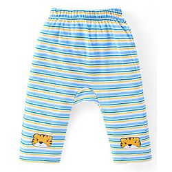 Babyhug Full Length Diaper Leggings Pack of 3 Tiger Printed - Blue & Yellow