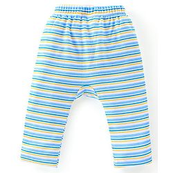 Babyhug Full Length Diaper Leggings Pack of 3 Tiger Printed - Blue & Yellow