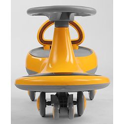 Babyhug Orbit Swing Car with Light & Music - Yellow| Easy to Handle| Built for Rough Play| Encourages Physical Activity| Fully Assembled| For Kids of 1 to 6 years| Sport Gift