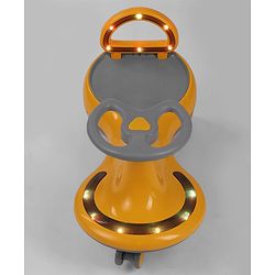 Babyhug Orbit Swing Car with Light & Music - Yellow| Easy to Handle| Built for Rough Play| Encourages Physical Activity| Fully Assembled| For Kids of 1 to 6 years| Sport Gift