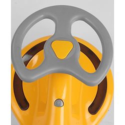 Babyhug Orbit Swing Car with Light & Music - Yellow| Easy to Handle| Built for Rough Play| Encourages Physical Activity| Fully Assembled| For Kids of 1 to 6 years| Sport Gift