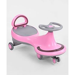 Babyhug Orbit Swing Car with Light & Music - Yellow| Easy to Handle| Built for Rough Play| Encourages Physical Activity| Fully Assembled| For Kids of 1 to 6 years| Sport Gift