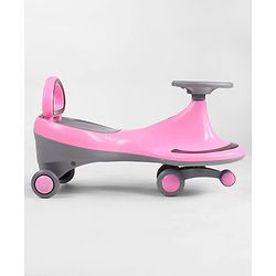 Babyhug Orbit Swing Car with Light & Music - Yellow| Easy to Handle| Built for Rough Play| Encourages Physical Activity| Fully Assembled| For Kids of 1 to 6 years| Sport Gift
