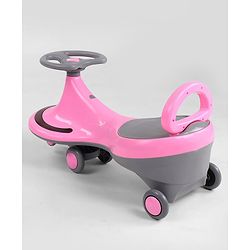 Babyhug Orbit Swing Car with Light & Music - Yellow| Easy to Handle| Built for Rough Play| Encourages Physical Activity| Fully Assembled| For Kids of 1 to 6 years| Sport Gift