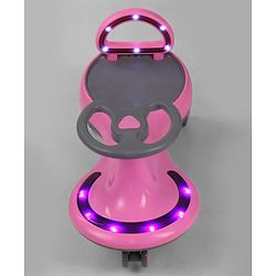 Babyhug Orbit Swing Car with Light & Music - Yellow| Easy to Handle| Built for Rough Play| Encourages Physical Activity| Fully Assembled| For Kids of 1 to 6 years| Sport Gift