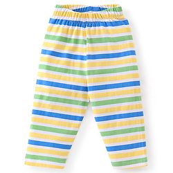 Babyhug Cotton Knit Full Sleeves Cartoon Printed Night Suit - Yellow