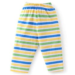 Babyhug Cotton Knit Full Sleeves Cartoon Printed Night Suit - Yellow