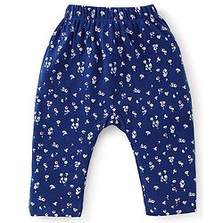 Babyhug Cotton Knit Full Length Diaper Pants Floral Print Pack Of 3 - Multicolour