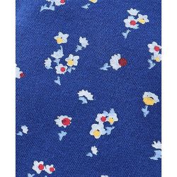 Babyhug Cotton Knit Full Length Diaper Pants Floral Print Pack Of 3 - Multicolour