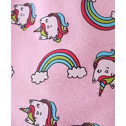 Babyhug Full Length Diaper Leggings Pack of 3 Unicorn Printed - Pink & Yellow