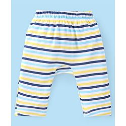 Babyhug Cotton Knit Full Length Diaper Pants Star Print Pack of 3 - Multicolour