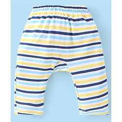 Babyhug Cotton Knit Full Length Diaper Pants Star Print Pack of 3 - Multicolour