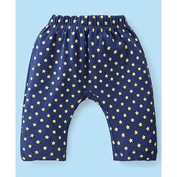 Babyhug Cotton Knit Full Length Diaper Pants Star Print Pack of 3 - Multicolour
