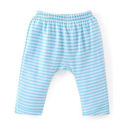Babyhug Cotton Knit Full Length Diaper Pants Striped & Floral Print Pack Of 3 - Multicolour