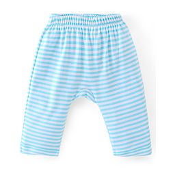 Babyhug Cotton Knit Full Length Diaper Pants Striped & Floral Print Pack Of 3 - Multicolour