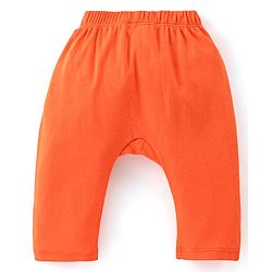 Babyhug Cotton Knit Full Length Diaper Pants Fish Print - Multicolour