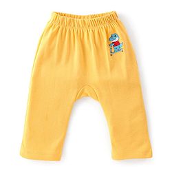 Babyhug Cotton Knit Full Length Diaper Pants Stripes & Dino Print Pack of 3 - Multicolour