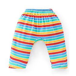 Babyhug Single Jersey Knit Full Length Diaper Legging Toy Train Print Pack Of 3 - Multicolor