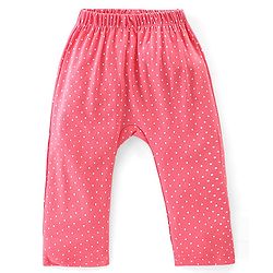 Babyhug Cotton Interlock Knit Full Length Diaper Pants Stripes & Floral Print Pack of 3 - Pink & Grey